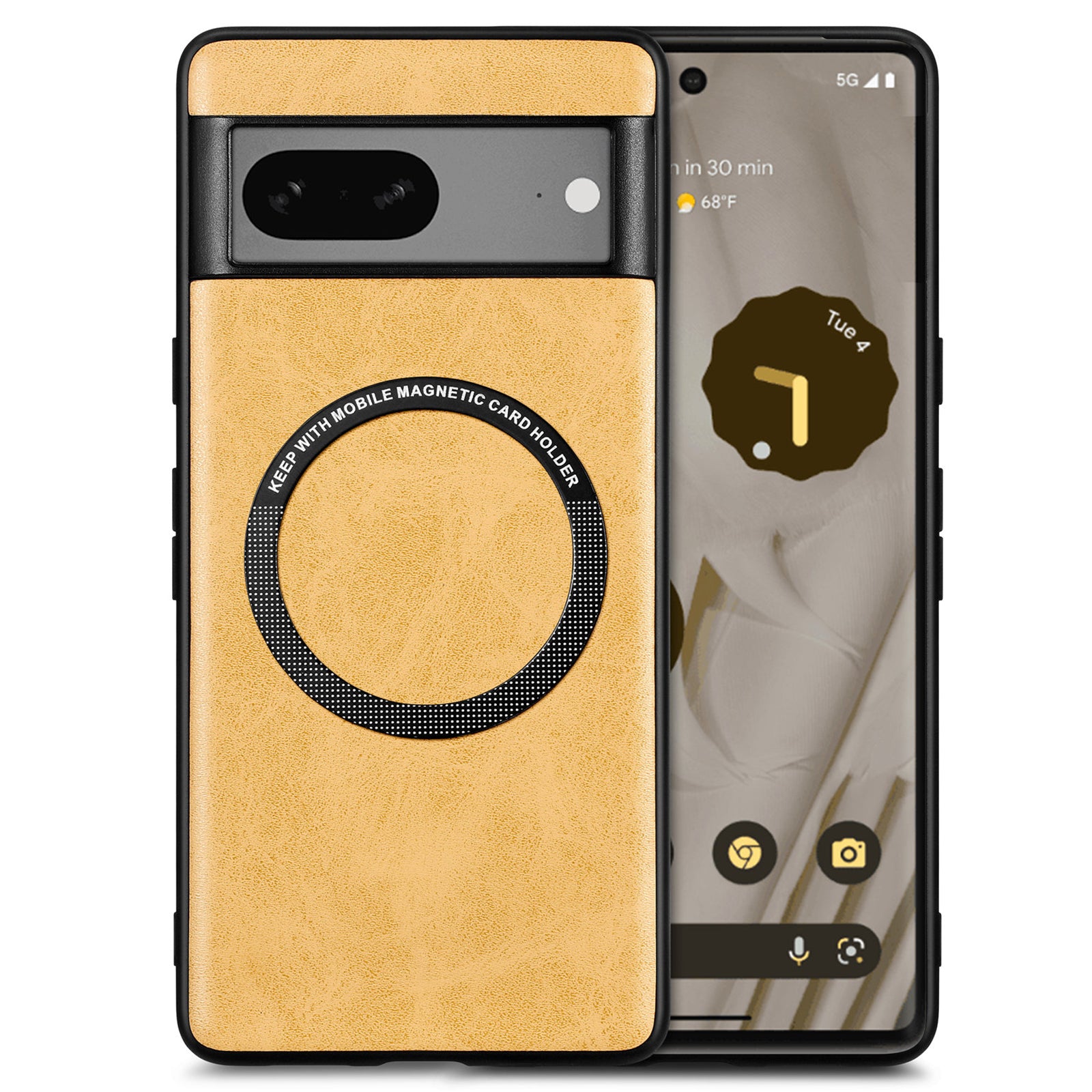 Cell Phone Case Compatible with MagSafe for Google Pixel 7a PU Leather Coated PC TPU Cover Cell Phone Case Compatible with MagSafe for Google Pixel 7a PU Leather Coated PC TPU Cover